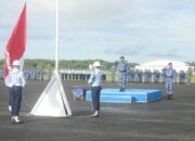 Berduka atas Gugurnya Prajurit, Lanud Raden Sadjad Natuna Kibarkan Bendera Setengah Tiang