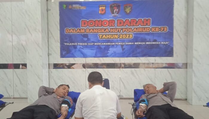 Meriahkan HUT Ke -73, Polairud Polda Jabar Gelar Donor Darah