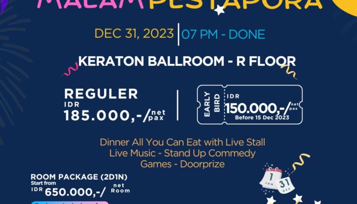 Sambut Pergantian Tahun Baru, Cordela Hotel Cirebon Gelar Malam Pestapora