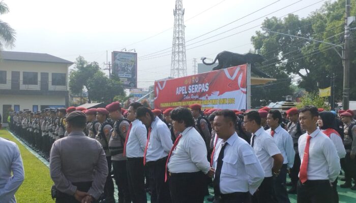 Jelang Pemilu Polresta Cirebon Gelar Apel Serpas Bersama Ratusan Personel