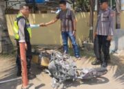 Usai Isi BBM, Motor Terbakar di Halaman SPBU Weru Cirebon