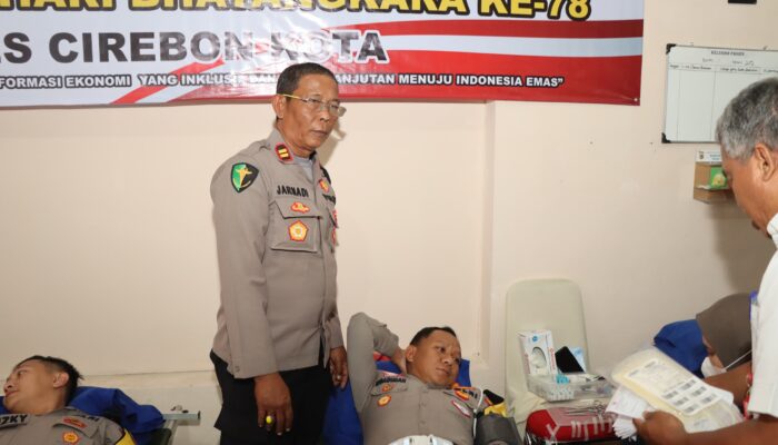 Jelang 1 Juli, Polres Cirebon Kota Gelar Donor Darah