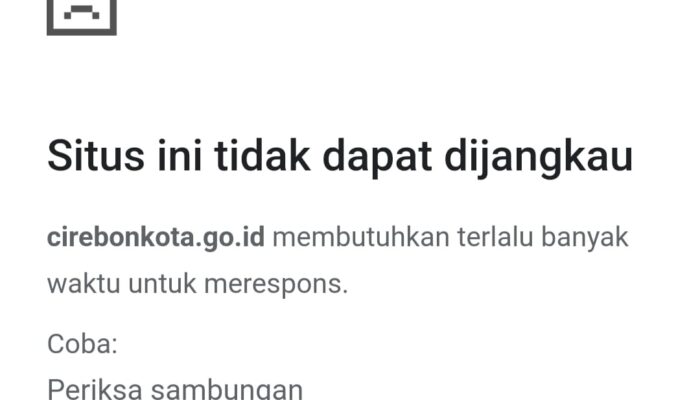Dampak PDN Diretas, 10 Website Pemkot Cirebon tak Bisa Diakses