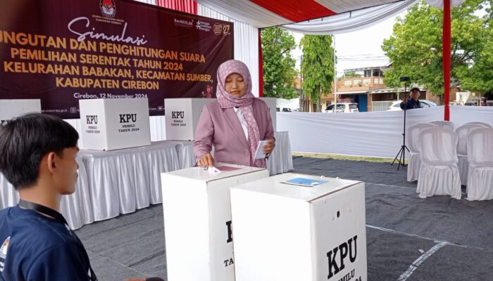 Simulasi Pilkada 2024 di TPS, KPU Kabupaten Cirebon : Pastikan Kesiapan KPPS dan Logistik