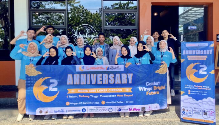 Mengusung Tema Golden Wings Bright Future, Media Cari Loker Cirebon Rayakan HUT ke-2