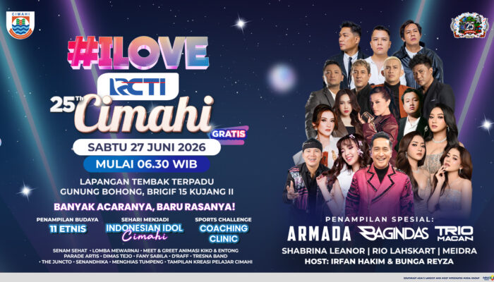 HUT ke-25 Kota Cimahi, Konser I Love RCTI Cimahi Siap Guncang Panggung dengan Armada, Trio Macan hingga Shabrina Leanor