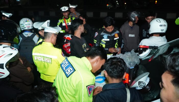 Razia Knalpot Brong di Kedawung, Polres Cirebon Kota Amankan 39 Motor